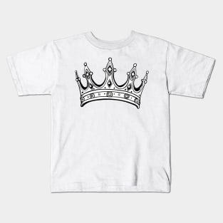 monochrome crown illustration, outline drawing, coloring page Kids T-Shirt